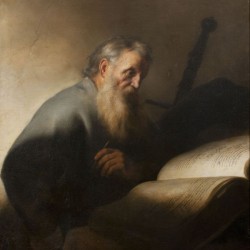 An old man reading